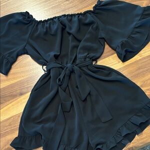 Elegant Black Off-Shoulder Jumpsuit